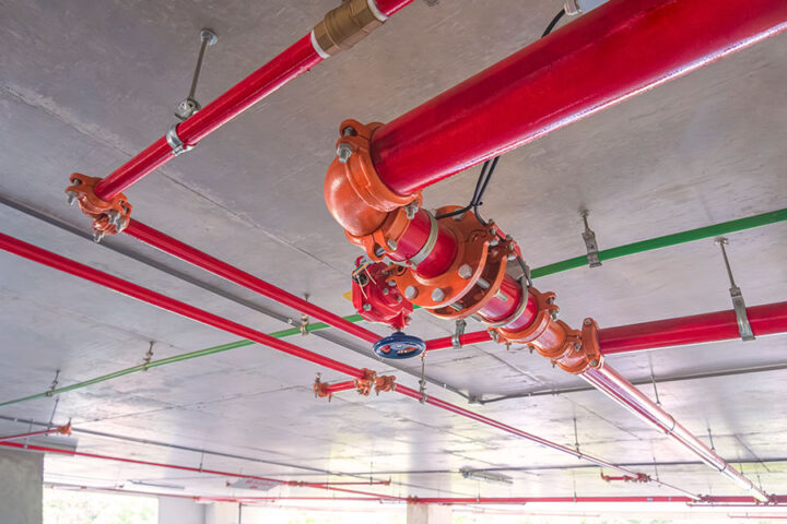 instalación del sistema de rociadores automáticos