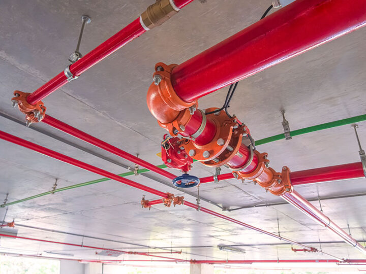 instalación del sistema de rociadores automáticos