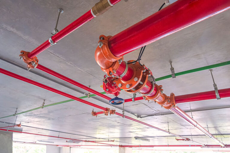 instalación del sistema de rociadores automáticos